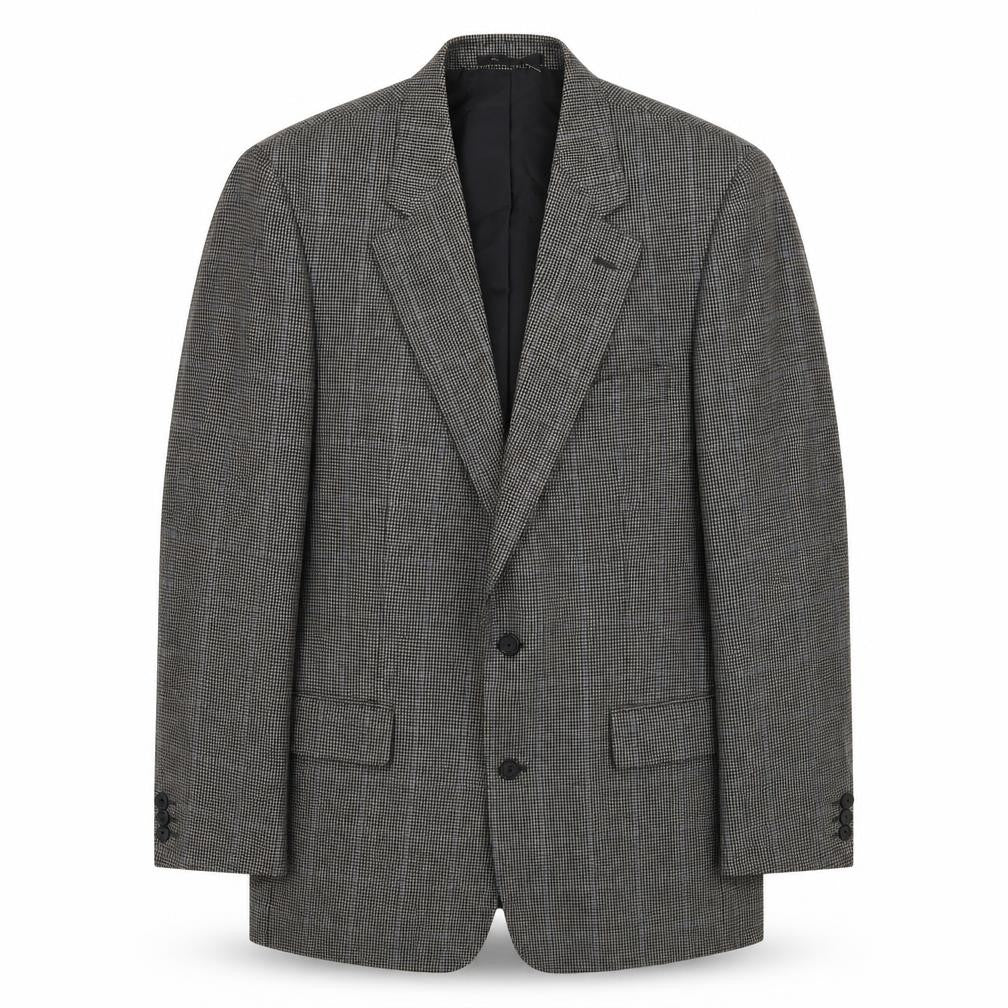 BHS Mens Brown Plaid Polyester Jacket Blazer Size L Regular