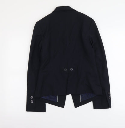Next Womens Blue Polyester Jacket Blazer Size 10