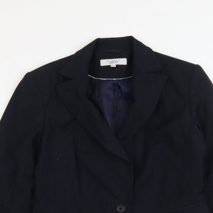 Next Womens Blue Polyester Jacket Blazer Size 10