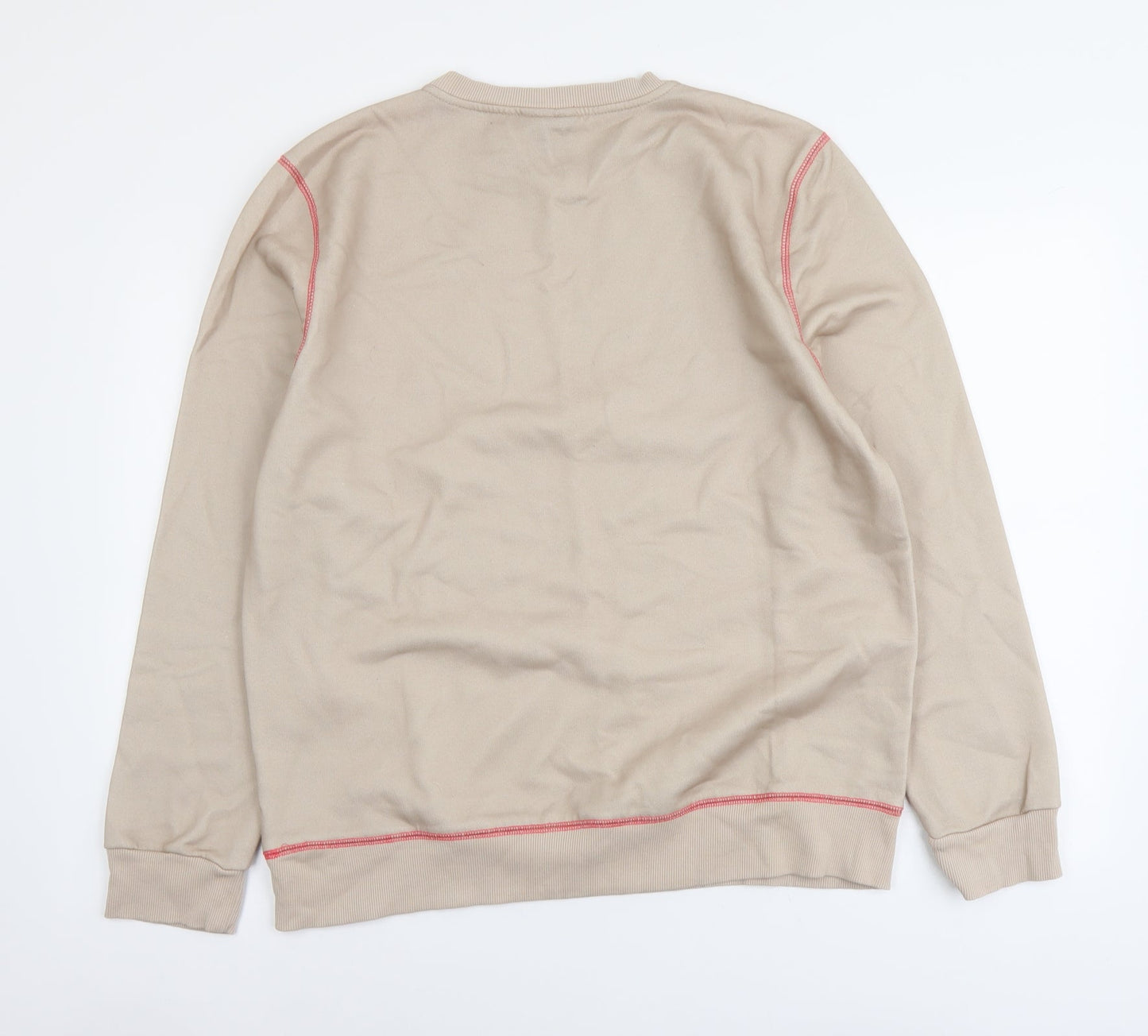 Vintage Supply Mens Beige Polyester Pullover Sweatshirt Size M