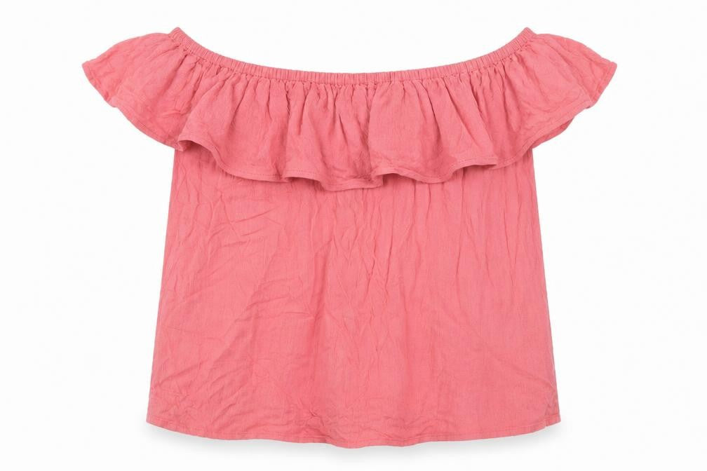 ICHI Womens Pink Viscose Basic Tank Size L Off the Shoulder