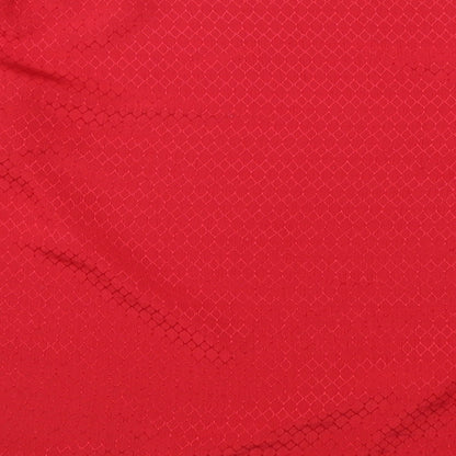 Preworn Womens Red Geometric Polyester Basic Blouse Size 10 Round Neck