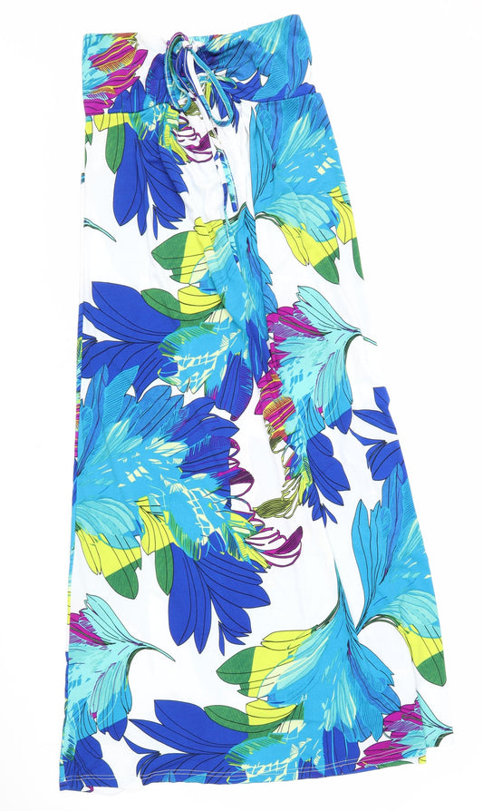 Jasmine Womens White Floral Polyester Maxi Size M Off the Shoulder Drawstring