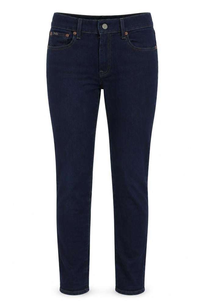 Marks & Spencer Womens Blue Herringbone Cotton Skinny Jeans Size 27 in Regular Zip