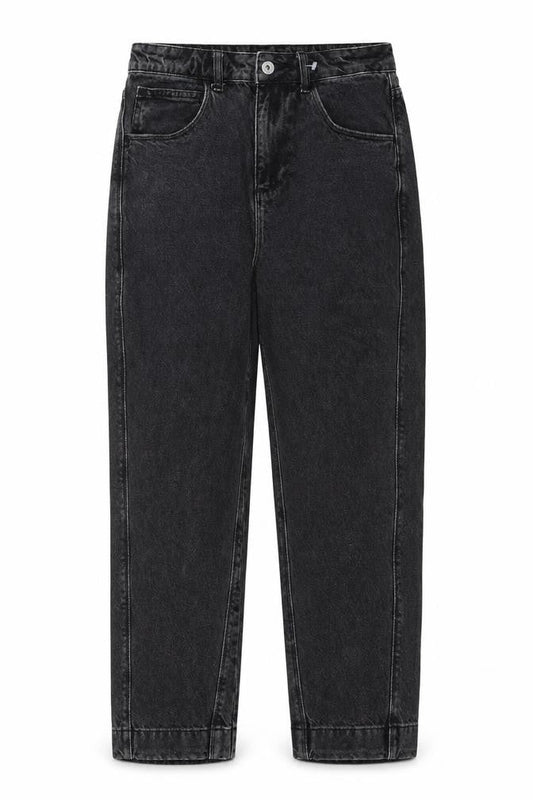 COLLUSION Womens Black Cotton Straight Jeans Size 26 in L28 in Regular Zip