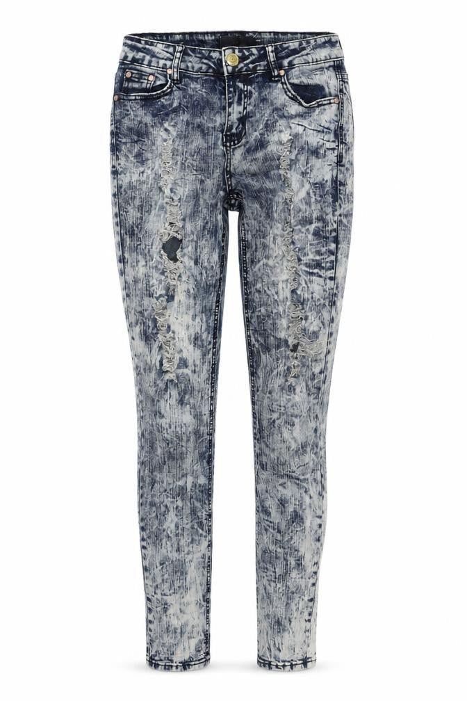 My Christy Womens Blue Cotton Skinny Jeans Size M Regular Zip