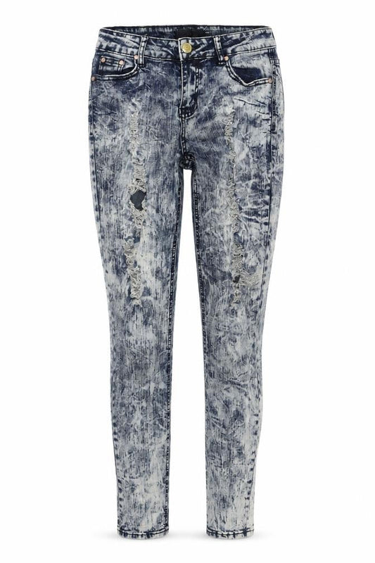 My Christy Womens Blue Cotton Skinny Jeans Size M Regular Zip