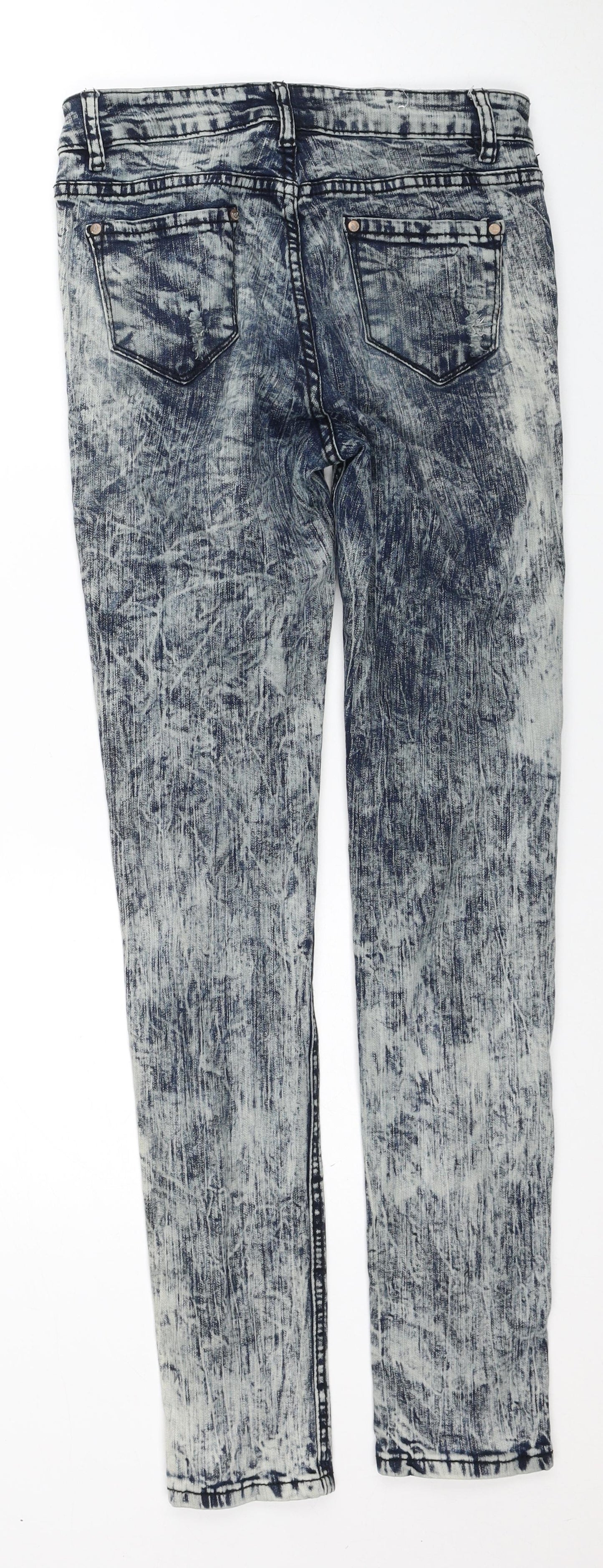 My Christy Womens Blue Cotton Skinny Jeans Size M Regular Zip