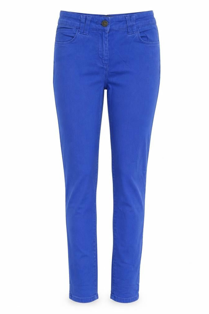 Marks & Spencer Womens Blue Cotton Skinny Jeans Size 10 Regular Zip