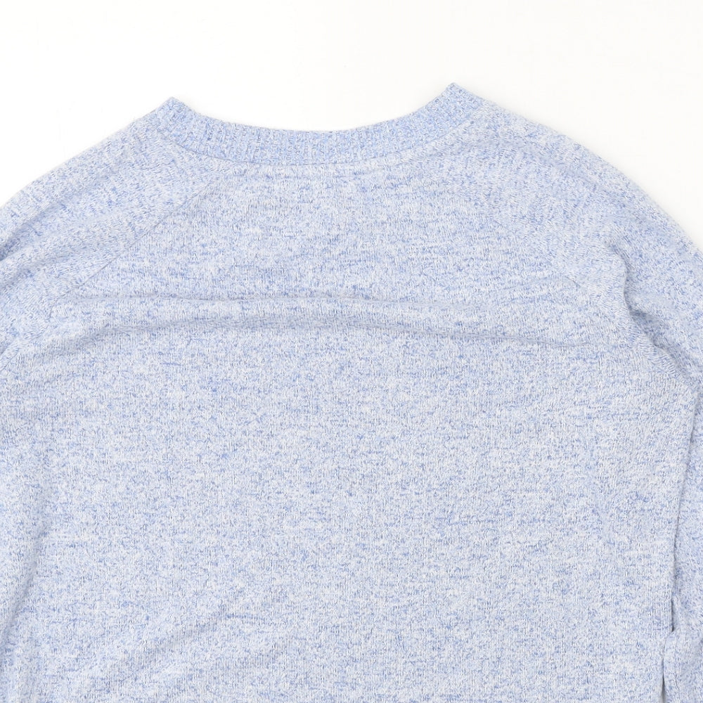 NEXT Womens Blue Round Neck Viscose Pullover Jumper Size 8
