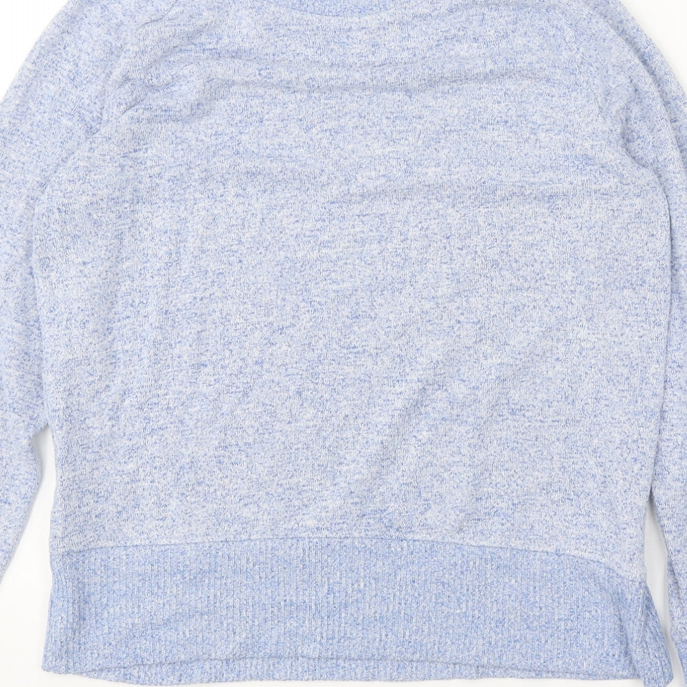 NEXT Womens Blue Round Neck Viscose Pullover Jumper Size 8