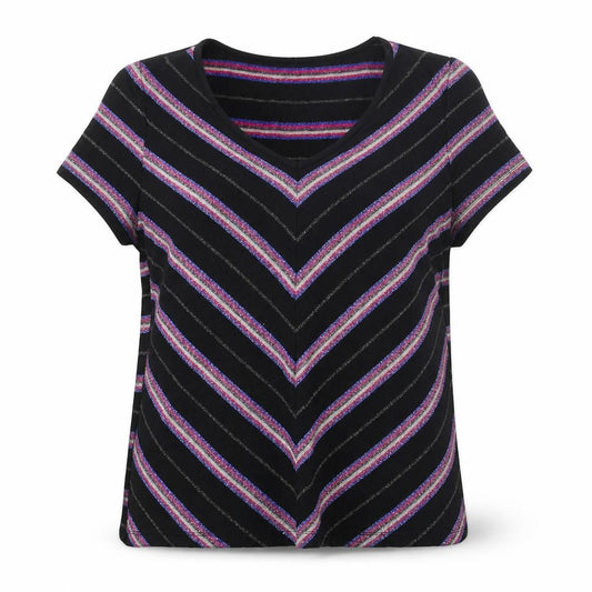 Tu Womens Black V-Neck Herringbone Viscose Pullover Jumper Size 14