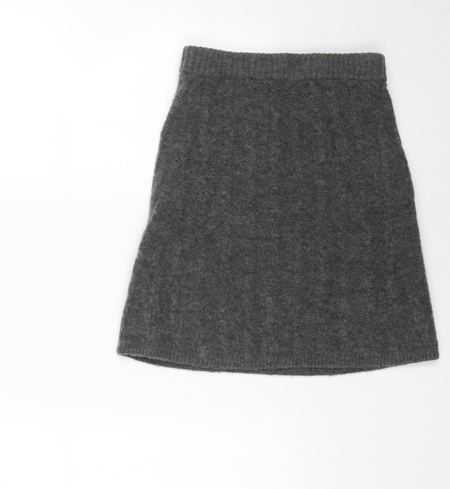 Nobody's Child Womens Grey Acrylic Straight & Pencil Skirt Size XS