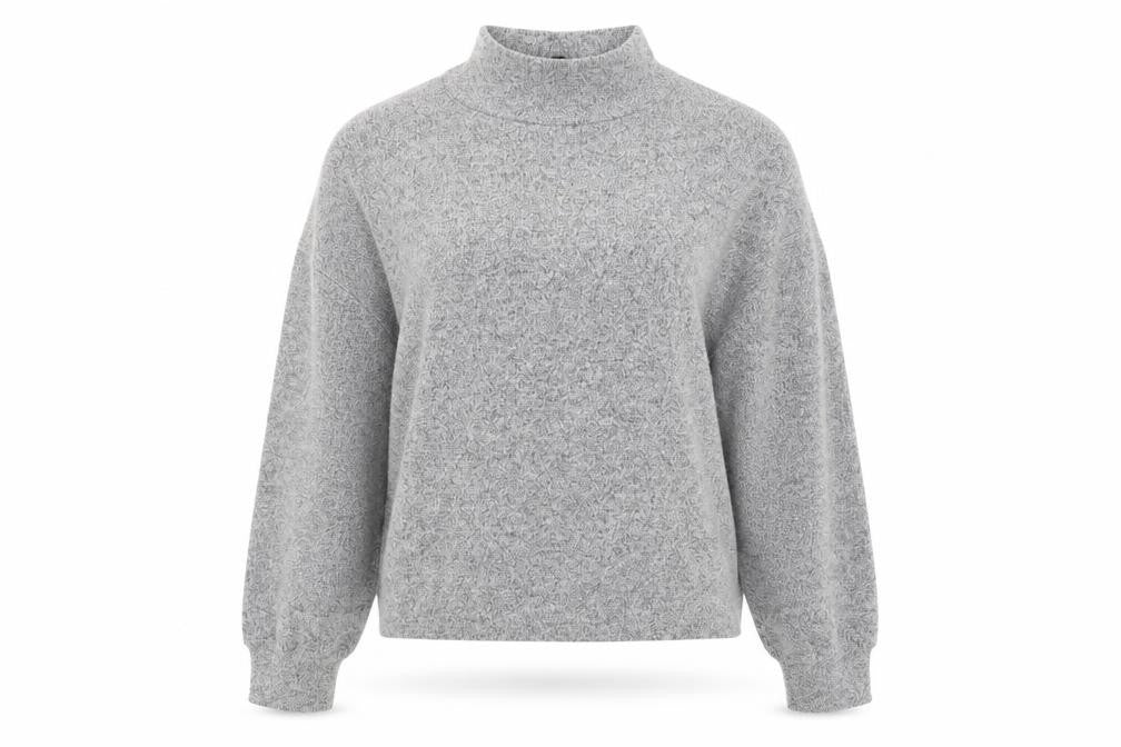 Primark Womens Grey High Neck Polyester Pullover Jumper Size S