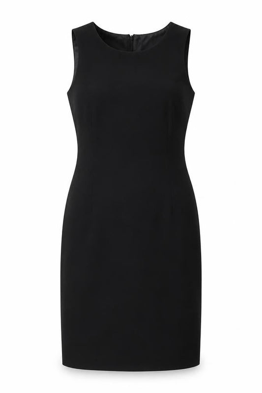 Suit Studio Womens Black Polyester A-Line Size 10 Scoop Neck Zip