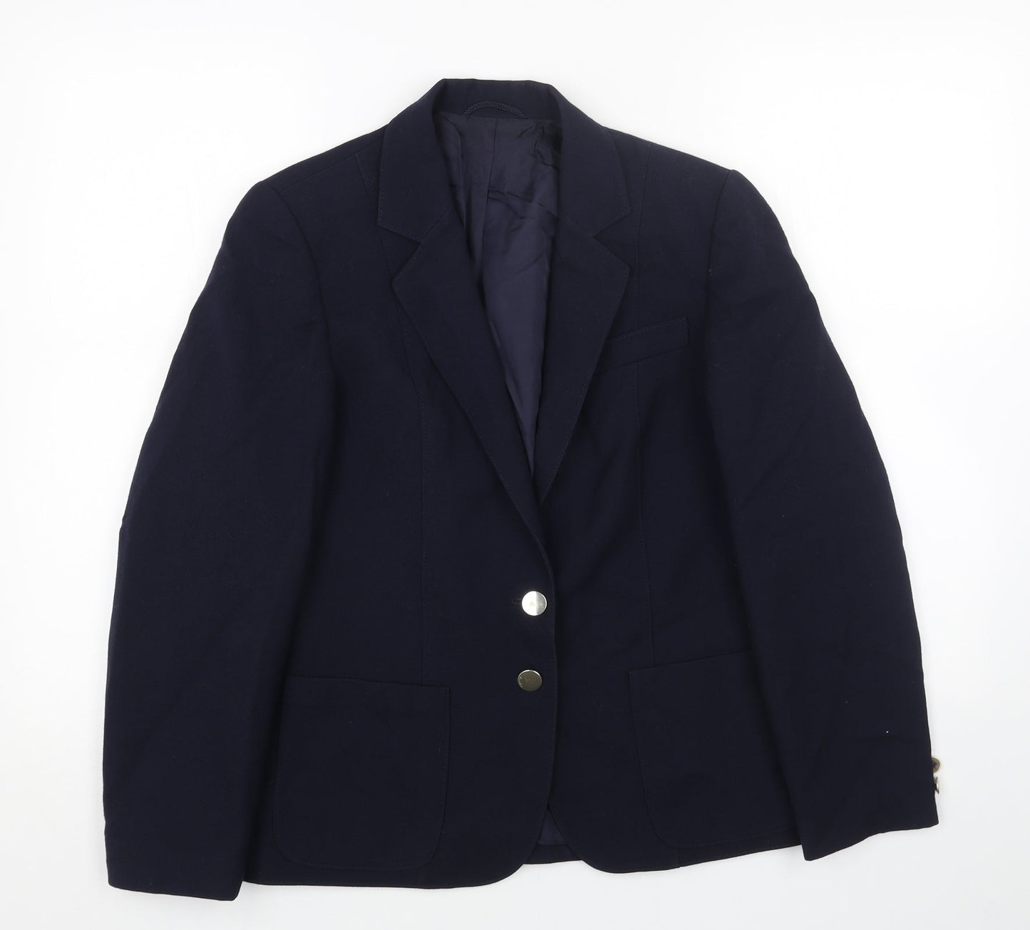 Preworn Mens Blue Wool Jacket Blazer Size 38 Regular