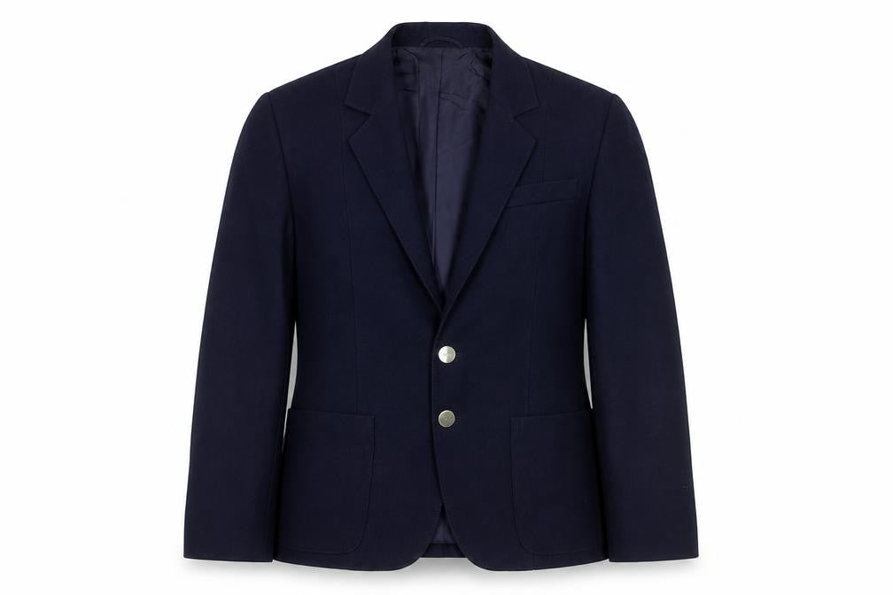 Preworn Mens Blue Wool Jacket Blazer Size 38 Regular