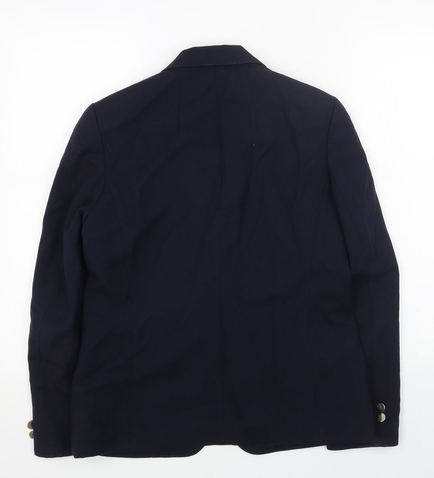Preworn Mens Blue Wool Jacket Blazer Size 38 Regular