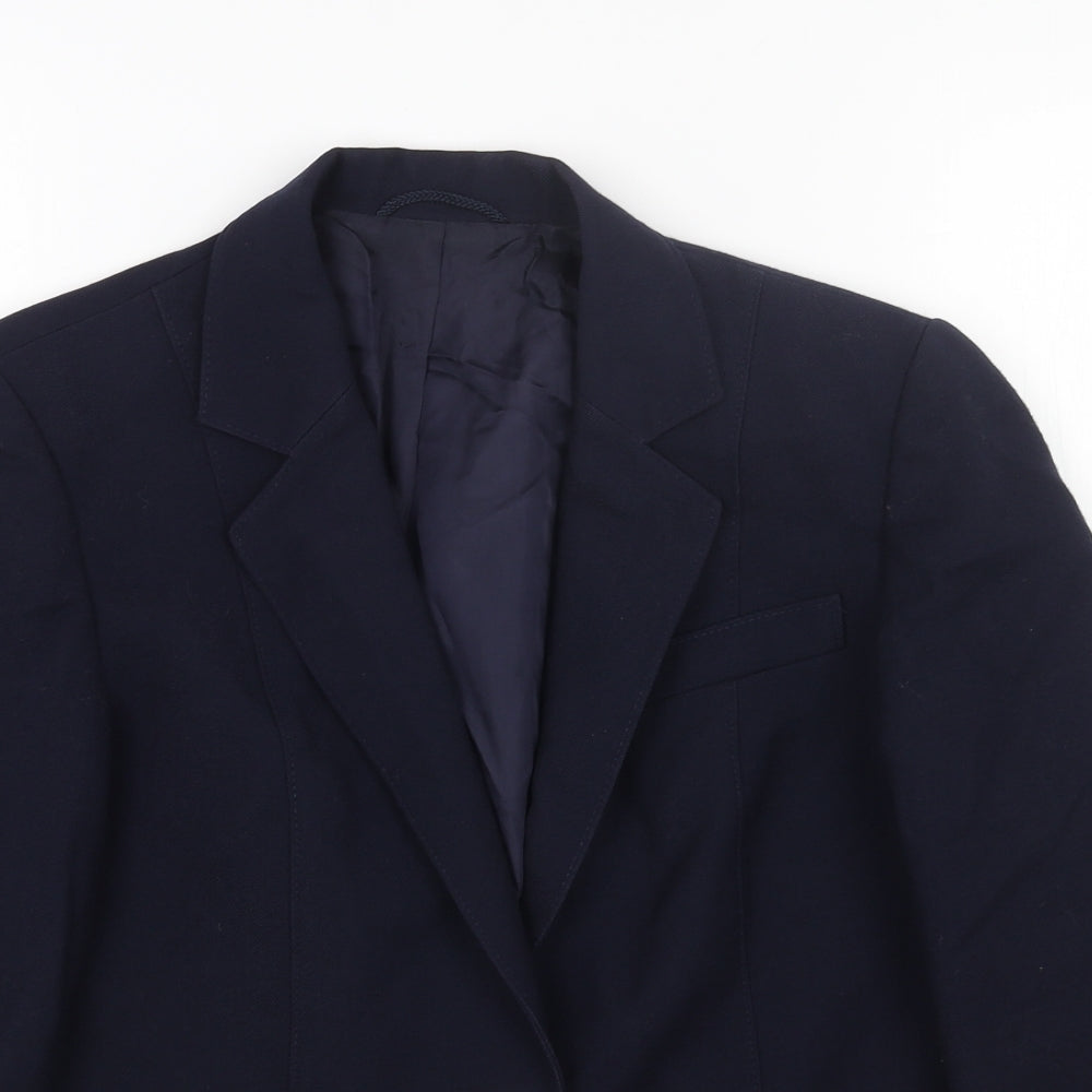 Preworn Mens Blue Wool Jacket Blazer Size 38 Regular