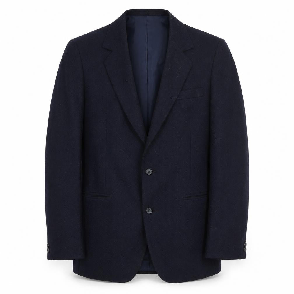 Preworn Mens Blue Wool Jacket Blazer Size 40 Regular
