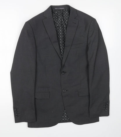 Next Mens Grey Polyester Jacket Blazer Size 36 Regular