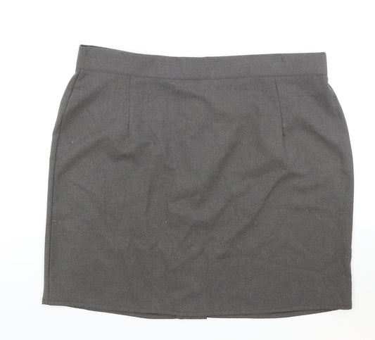 Zeco Womens Brown Polyester Straight & Pencil Skirt Size 8 Zip
