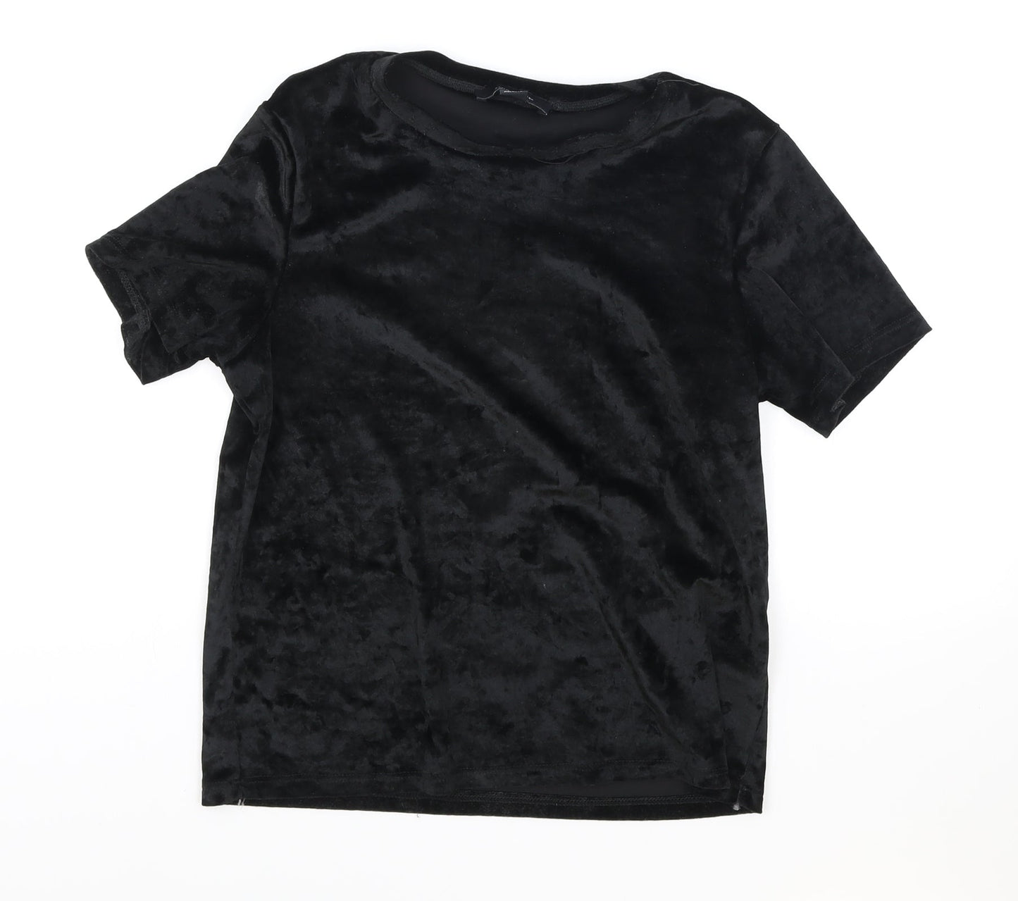 Atmosphere Womens Black Polyester Basic T-Shirt Size 8 Round Neck
