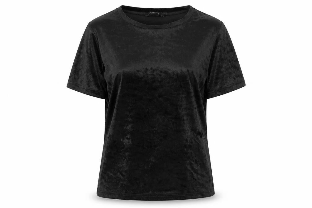Atmosphere Womens Black Polyester Basic T-Shirt Size 8 Round Neck