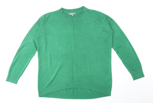 Principles Womens Green Round Neck Acetate Pullover Jumper Size 12