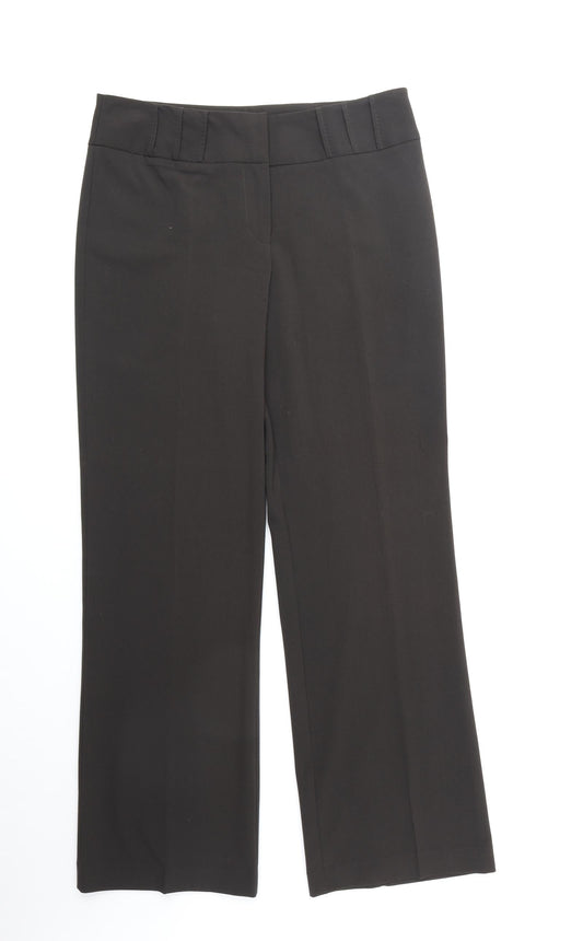 Epilogue Womens Brown Polyester Trousers Size 12 Regular Zip