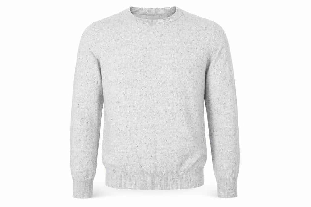 Marks & Spencer Mens Grey Round Neck Cotton Pullover Jumper Size S Long Sleeve