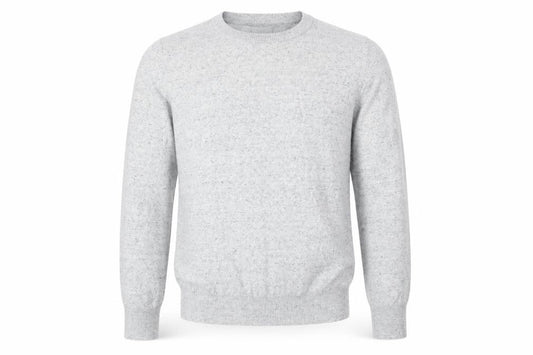 Marks & Spencer Mens Grey Round Neck Cotton Pullover Jumper Size S Long Sleeve