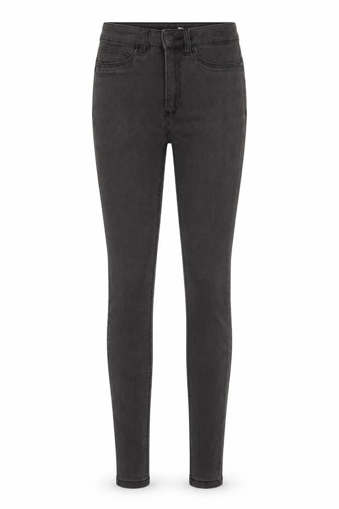 Noisy May Womens Grey Cotton Skinny Jeans Size 26 in L32 in Regular Zip