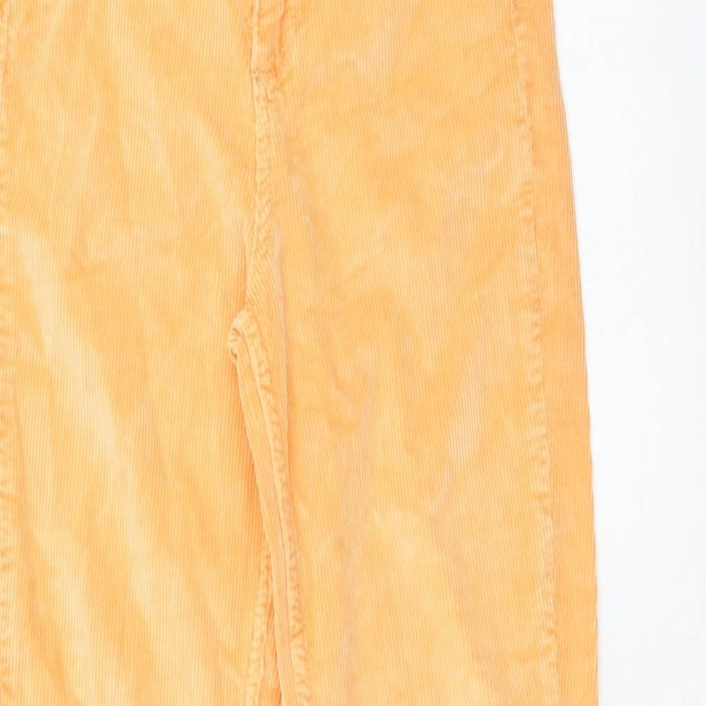 BDG Womens Orange Cotton Trousers Size 24 in L30 in Regular Zip