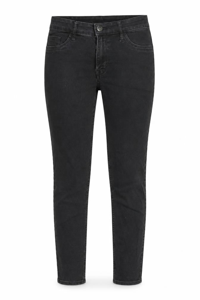 H&M Womens Black Cotton Straight Jeans Size 28 in Regular Button