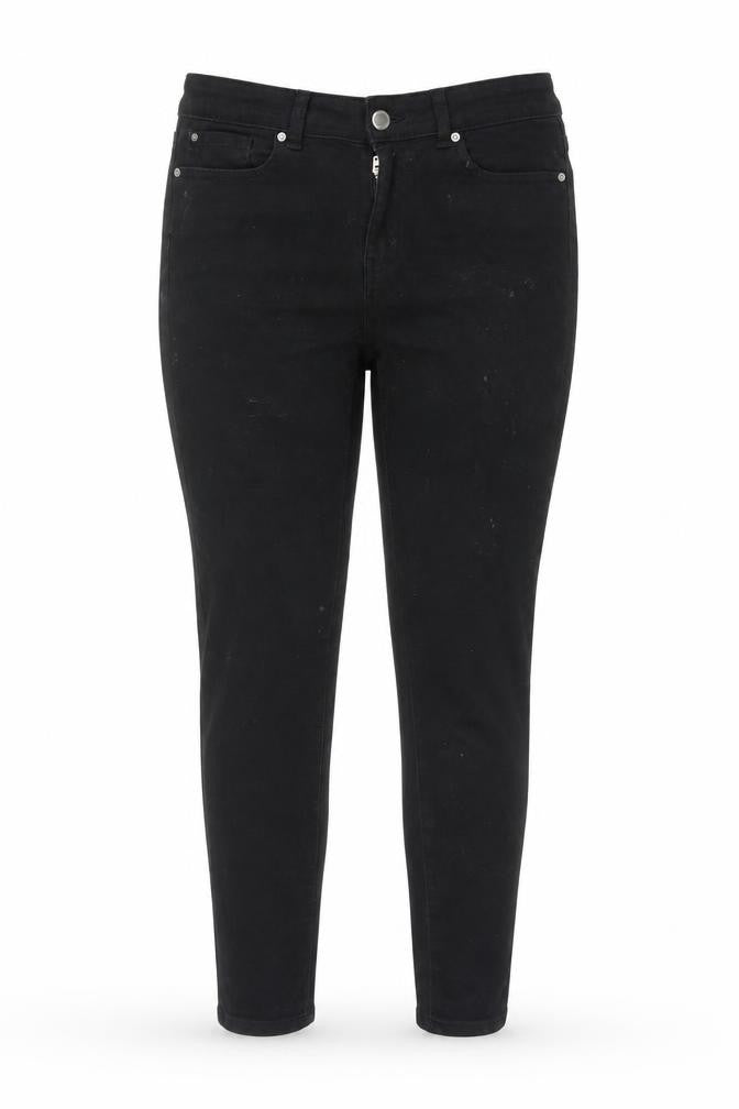 Denim & Co. Womens Black Cotton Skinny Jeans Size 12 L30 in Regular Zip