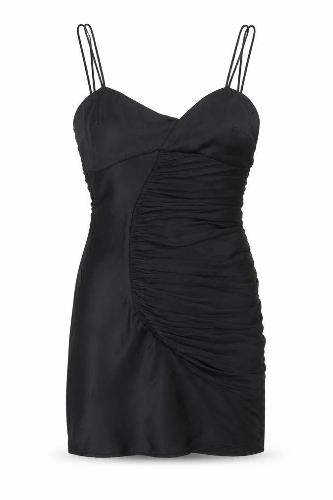 Zara Womens Black Polyester Bodycon Size S V-Neck Zip