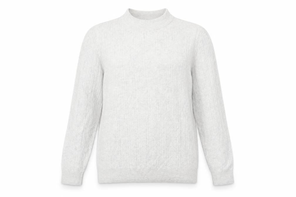 NEXT Womens Grey Mock Neck 100% Cotton Pullover Jumper Size M