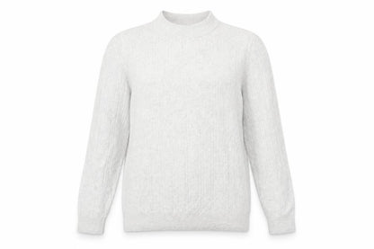 Next Womens Grey Mock Neck 100% Cotton Pullover Jumper Size M