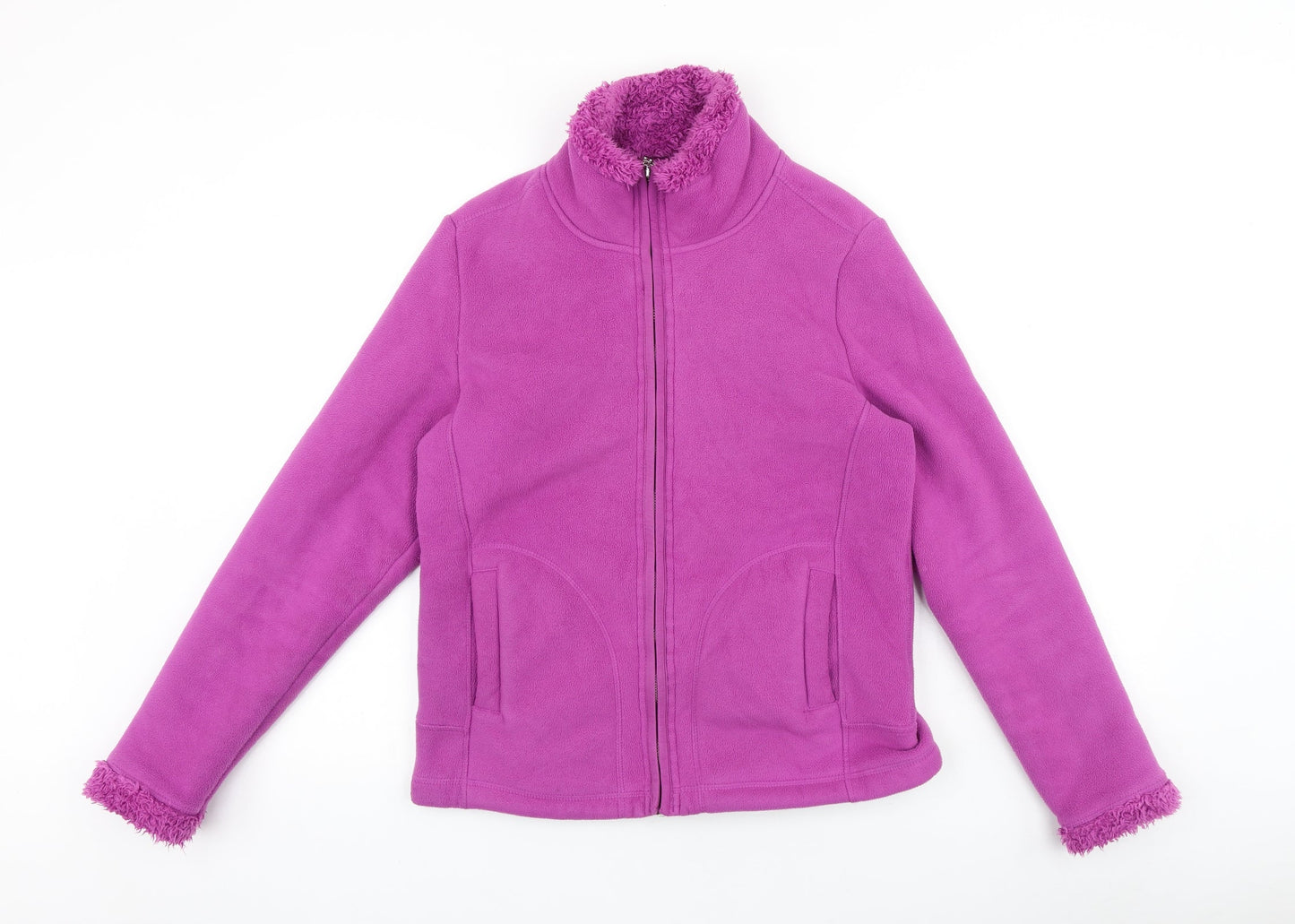 Marks & Spencer Womens Purple Jacket Size 10 Zip