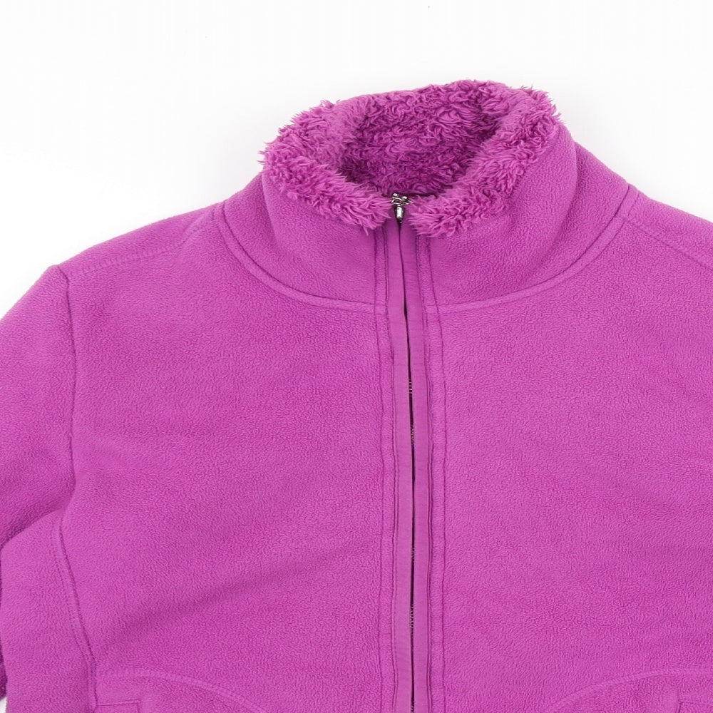 Marks & Spencer Womens Purple Jacket Size 10 Zip