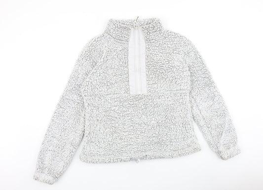 NEXT Womens Grey 100% Cotton Pullover Sweatshirt Size M Zip