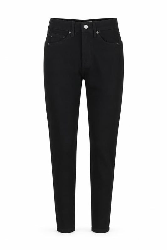 Topshop Womens Black Cotton Skinny Jeans Size 26 in Regular Zip
