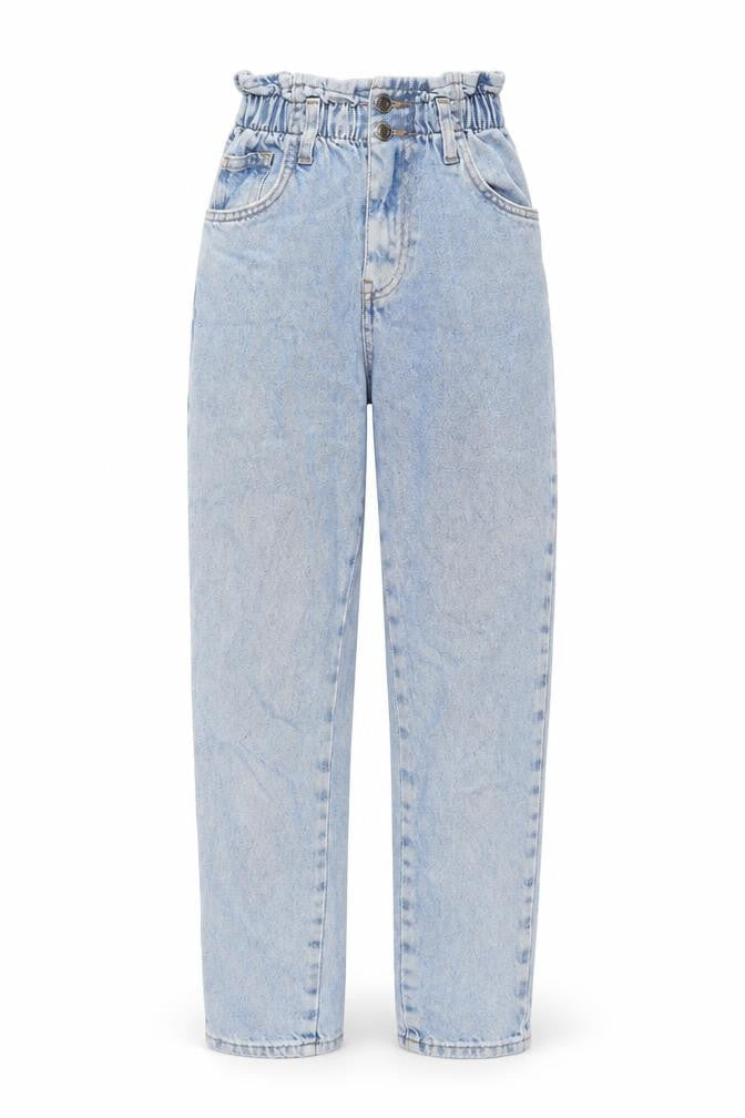 new loo Womens Blue Cotton Straight Jeans Size 4 Regular Zip