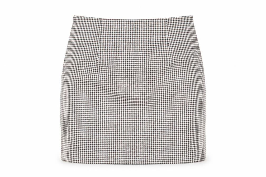 SheIn Womens Multicoloured Plaid Polyester Straight & Pencil Skirt Size S Zip