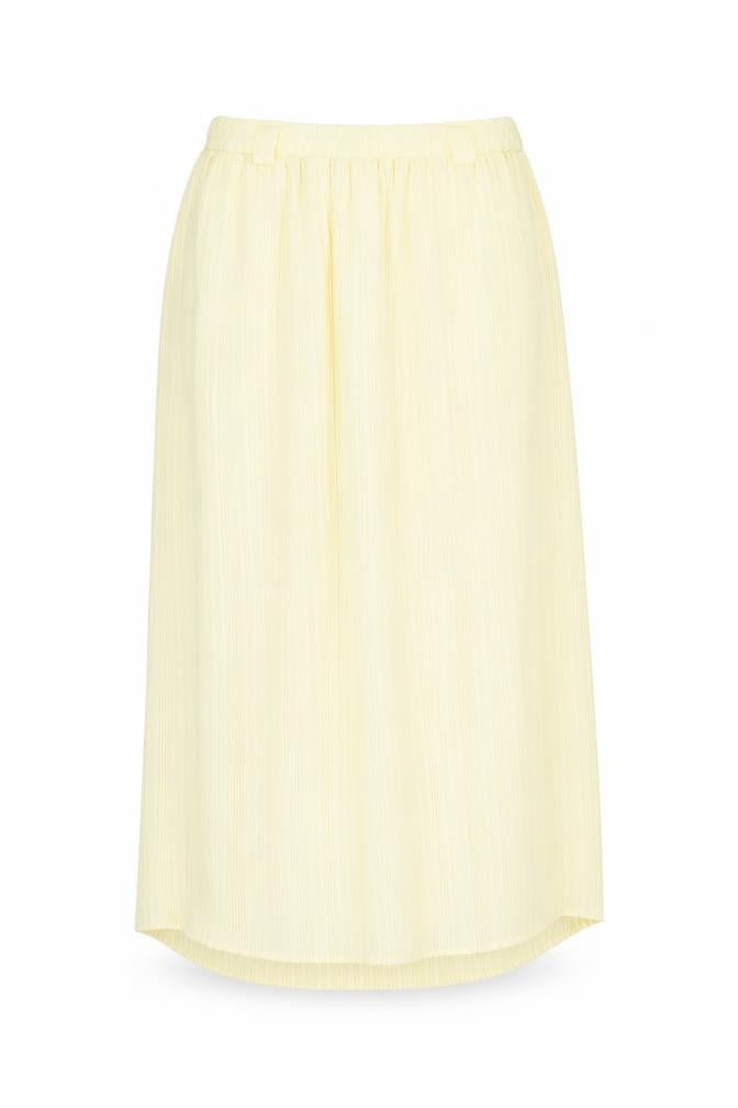 Sommermann Womens Yellow Polyamide Pleated Skirt Size 10