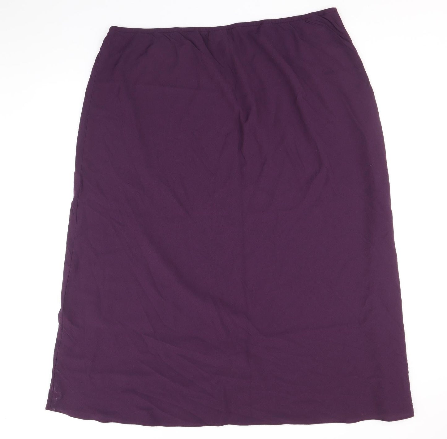 Agenda Womens Purple Viscose Straight & Pencil Skirt Size 26