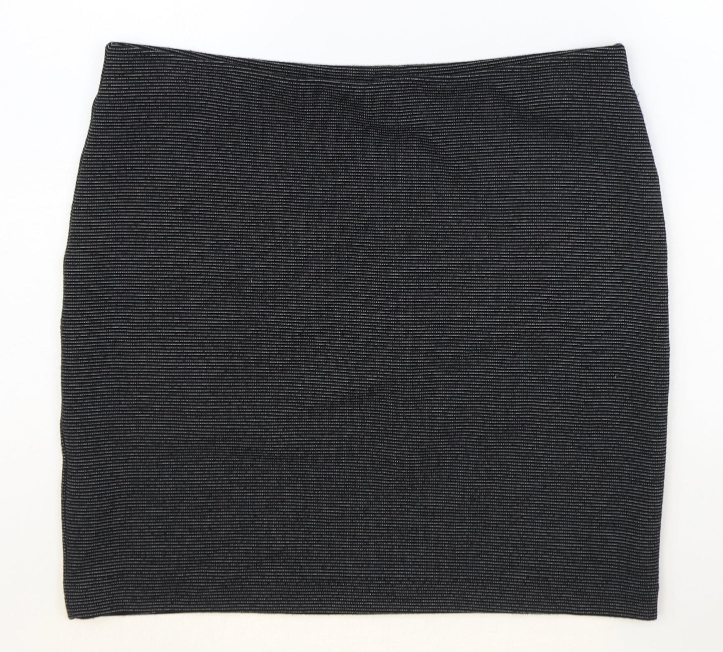 Preworn Womens Black Polyester Straight & Pencil Skirt Size 32 in
