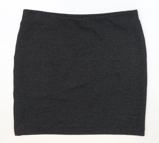 Preworn Womens Black Polyester Straight & Pencil Skirt Size 32 in