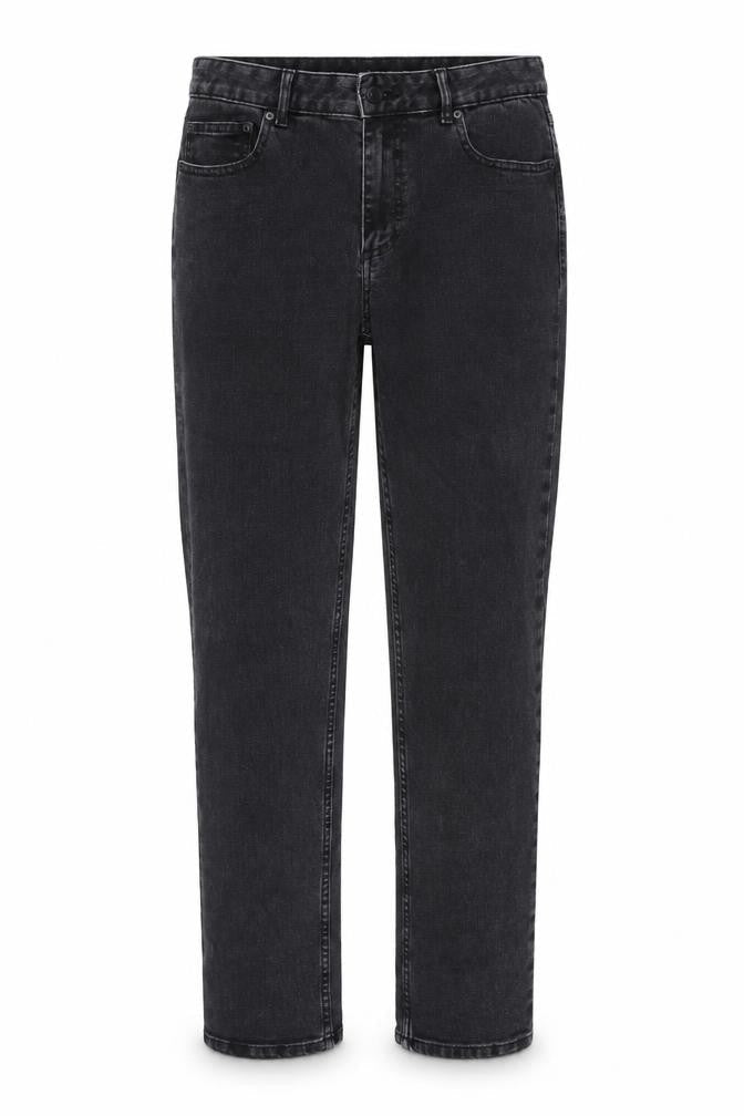 Marks & Spencer Womens Grey Cotton Straight Jeans Size 10 L30 in Regular Button